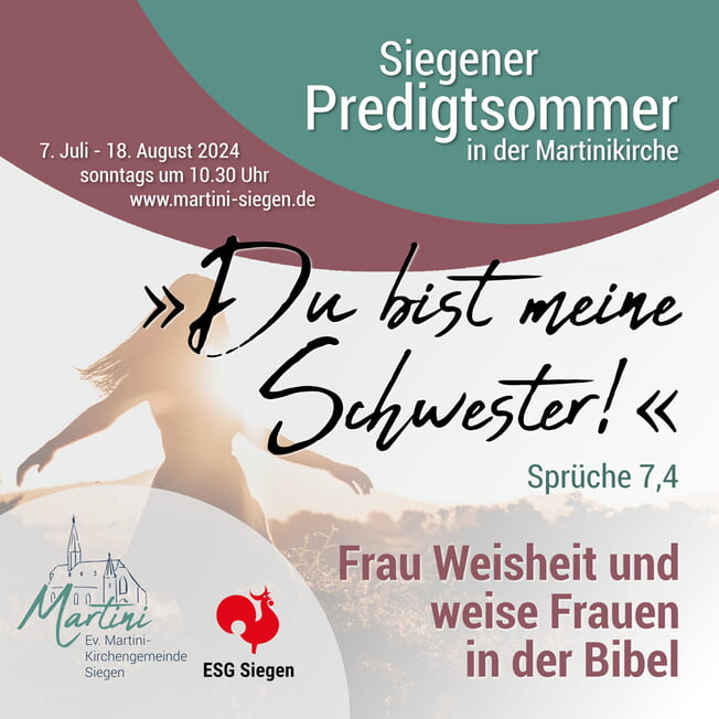 SIEGENER PREDIGTSOMMER - Der Weise und die fremde Frau