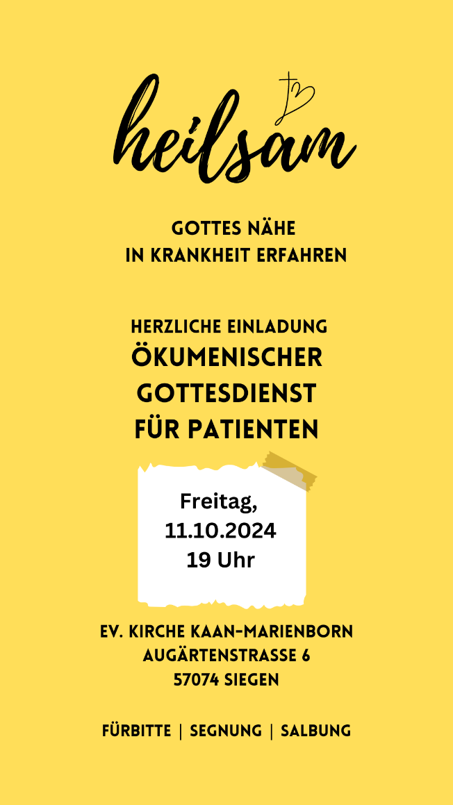 Ökumenischer Gottesdienst für Patienten