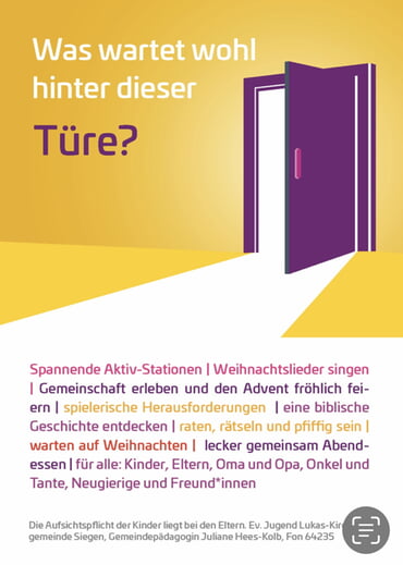 Kirche Kunterbunt Dezember 2024 Flyer