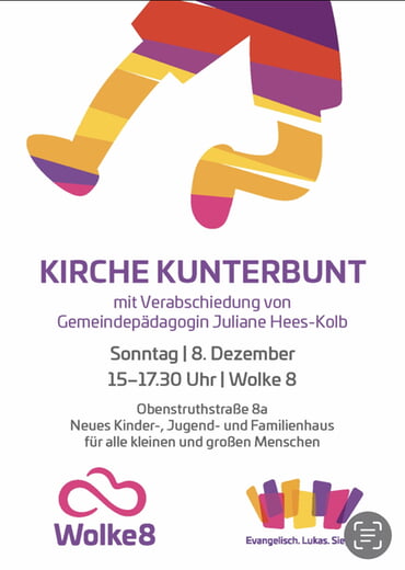 Kirche Kunterbunt Dezember 2024 Flyer